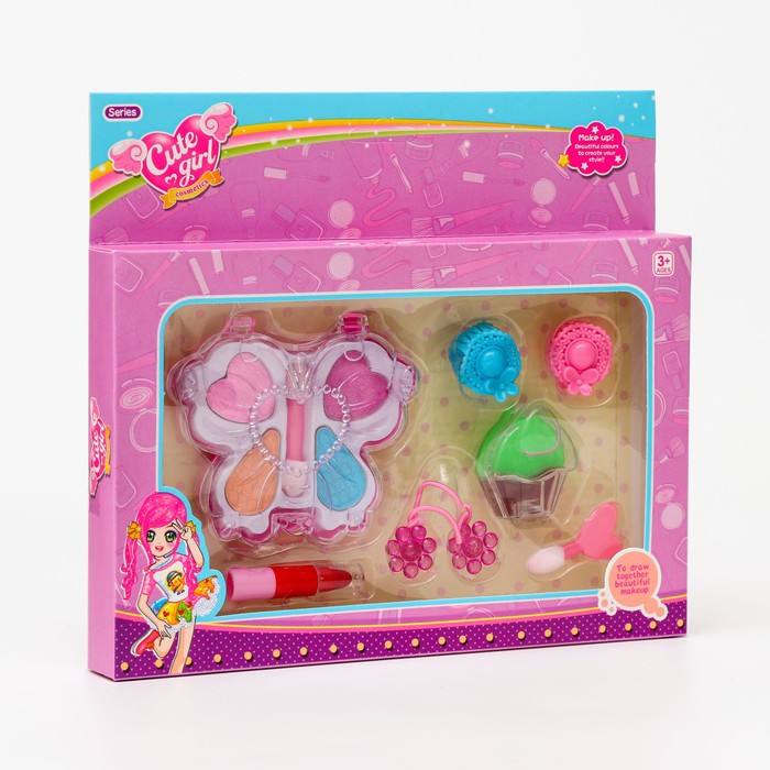 Набор косметики для девочки «Бабочка и аксессуары»
Набор косметики для девочки «Бабочка и аксессуары»