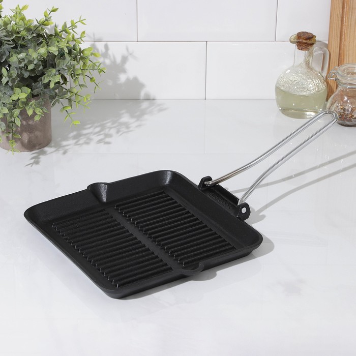 Сковорода-гриль, 40×24×2 см, складная ручка
Сковорода-гриль, 40×24×2 см, складная ручка