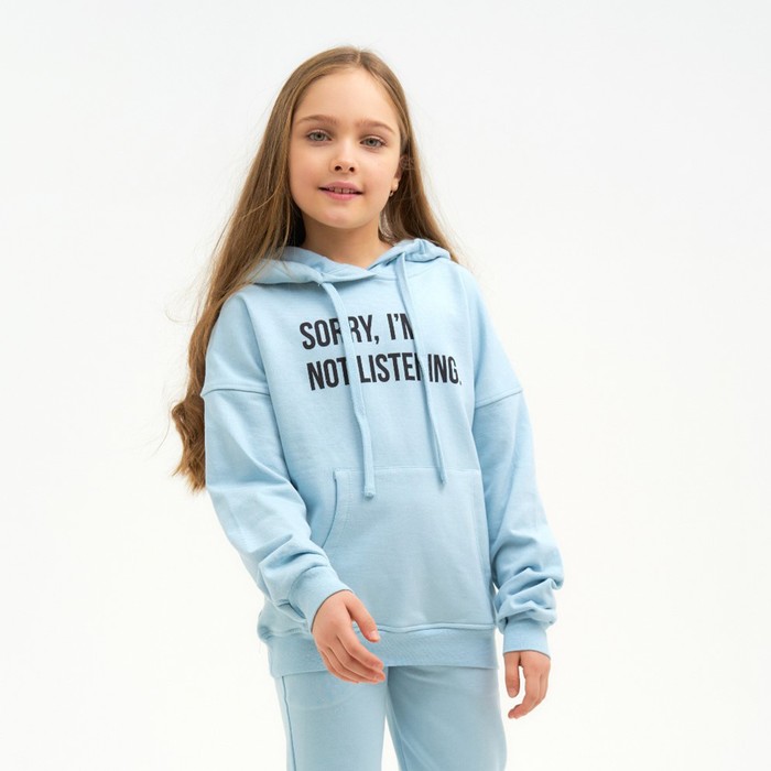 Худи для девочки, цвет голубой/надписи, рост 134 см
Худи для девочки, цвет голубой/надписи, рост 134 см