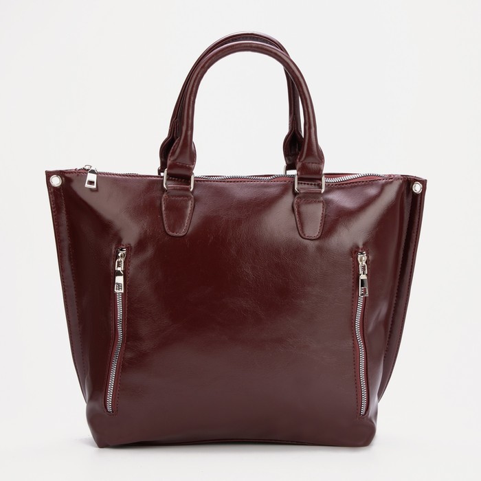 Сумка-тоут на молнии, 2 наружных кармана длинный ремень, цвет бордовый
Сумка-тоут на молнии, 2 наружных кармана длинный ремень, цвет бордовый