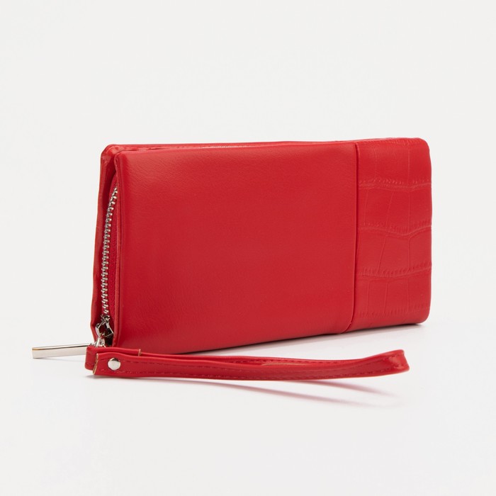 Кошелёк на молнии, с ручкой, цвет красный
Кошелёк на молнии, с ручкой, цвет красный