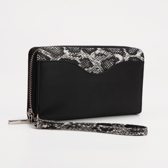 Кошелёк на молнии, с ручкой, цвет чёрный
Кошелёк на молнии, с ручкой, цвет чёрный