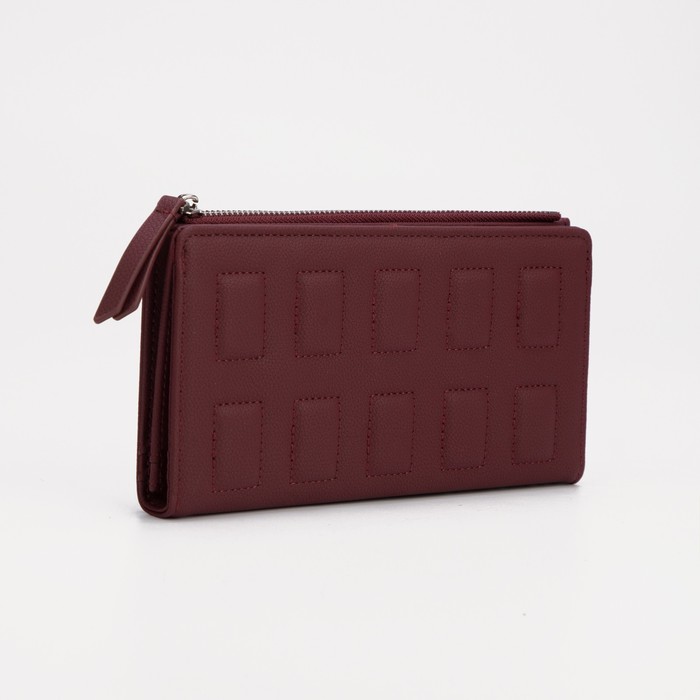 Кошелёк на кнопке, цвет бордовый 
Кошелёк на кнопке, цвет бордовый