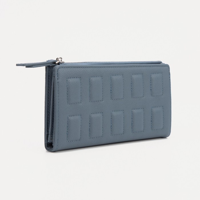 Кошелёк на кнопке, цвет синий 
Кошелёк на кнопке, цвет синий