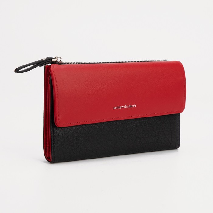 Кошелёк на кнопке, цвет чёрный/красный
Кошелёк на кнопке, цвет чёрный/красный