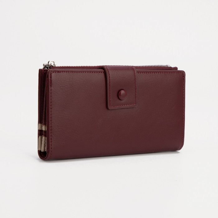 Кошелёк на кнопке, цвет бордовый
Кошелёк на кнопке, цвет бордовый