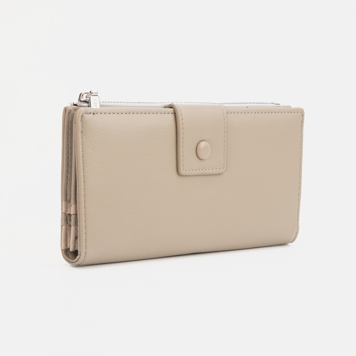 Кошелёк на кнопке, цвет бежевый
Кошелёк на кнопке, цвет бежевый