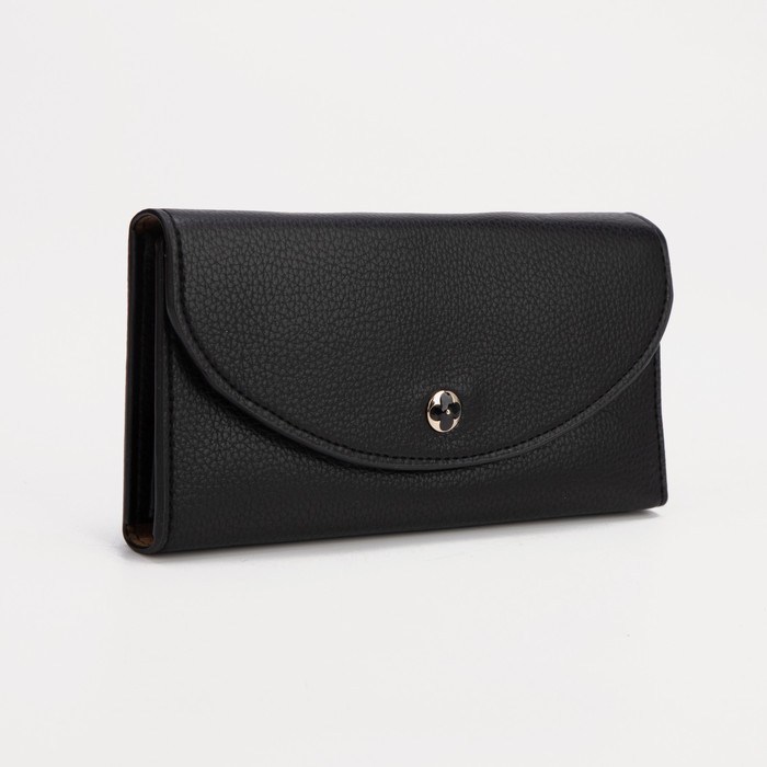 Кошелёк на кнопке, цвет чёрный
Кошелёк на кнопке, цвет чёрный