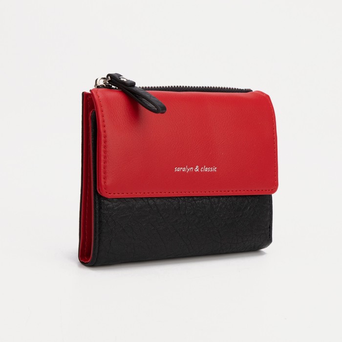 Кошелёк на кнопке, цвет чёрный/красный
Кошелёк на кнопке, цвет чёрный/красный