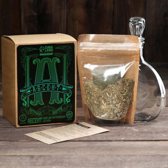 BRAGAVAR Набор для приготовления настойки «Абсент»: травы и специи 53 г., штоф 500 мл. 
BRAGAVAR Набор для приготовления настойки «Абсент»: травы и специи 53 г., штоф 500 мл.