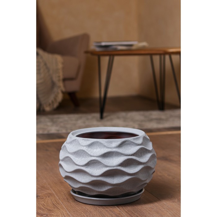 Цветочный горшок "Волна", кожа, серый, 31х31х22 см, 10л
Цветочный горшок "Волна", кожа, серый, 31х31х22 см, 10л