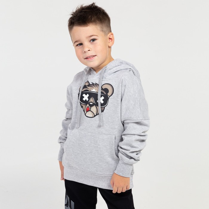 Толстовка для мальчика, цвет светло-серый/мишка, рост 116 см
Толстовка для мальчика, цвет светло-серый/мишка, рост 116 см