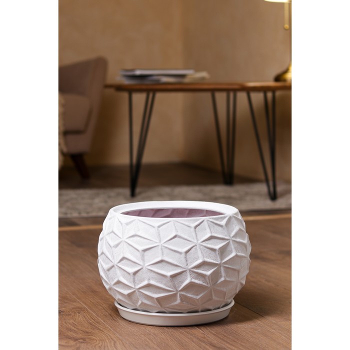 Горшок для цветов "Астра", кожа, белый, 31х31х22 см, 10л
Горшок для цветов "Астра", кожа, белый, 31х31х22 см, 10л
