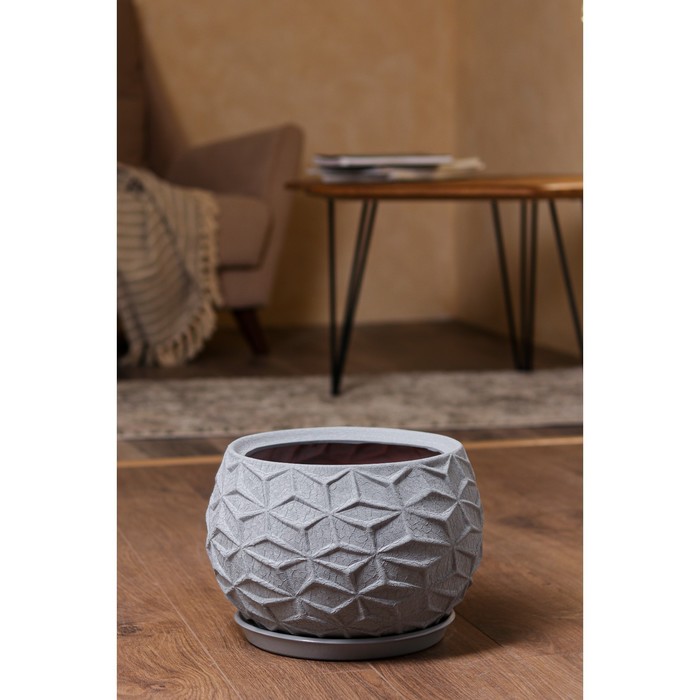 Горшок для цветов "Астра", кожа, серый, 31х31х22 см, 10л
Горшок для цветов "Астра", кожа, серый, 31х31х22 см, 10л