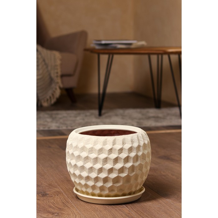 Горшок для цветов "Кедр", кожа, бежевый, 29х29х24 см, 10л
Горшок для цветов "Кедр", кожа, бежевый, 29х29х24 см, 10л