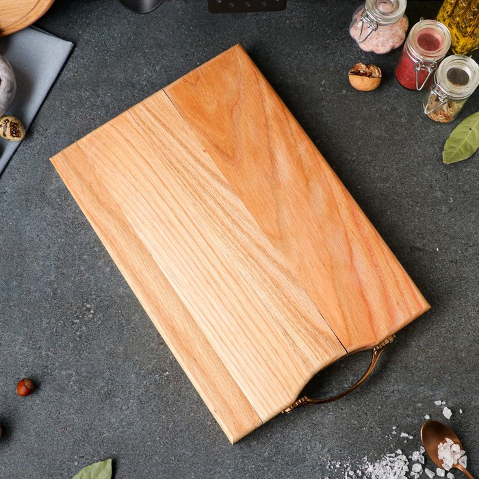 Доска разделочная "Западная", 40х25 см, h=3 см, массив дуба, 1 сорт, ручка микс 
Доска разделочная "Западная", 40х25 см, h=3 см, массив дуба, 1 сорт, ручка микс