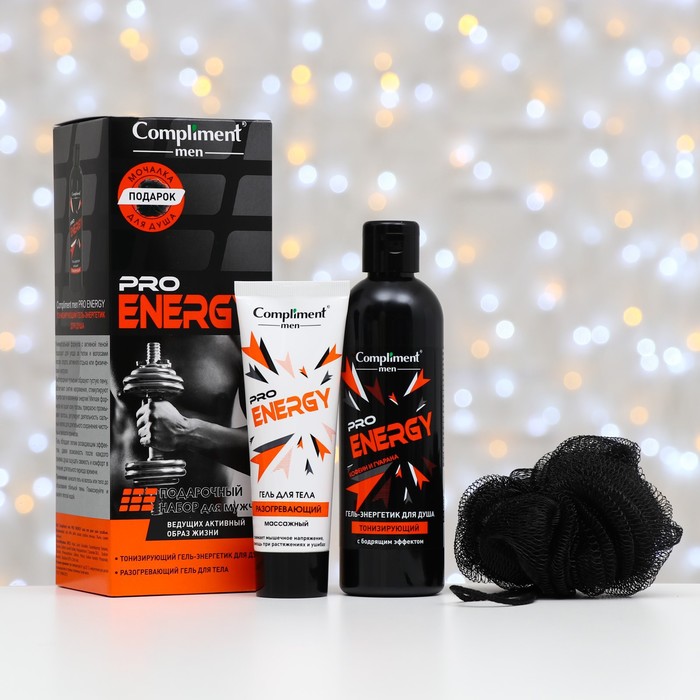 Набор Compliment Men Pro Energy: разогревающий гель для тела, 80 мл + тонизирующий гель для душа, 250 мл
Набор Compliment Men Pro Energy: разогревающий гель для тела, 80 мл + тонизирующий гель для душа, 250 мл