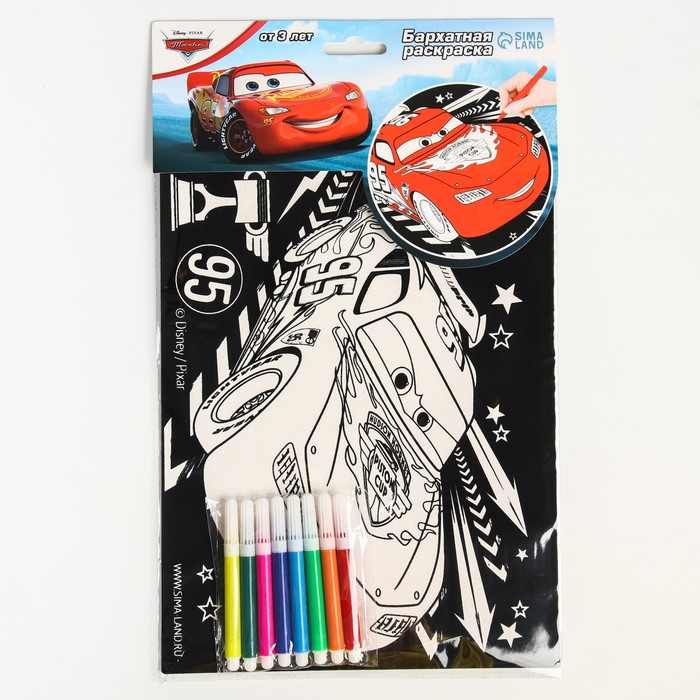 Набор для творчества «Бархатная раскраска» «Гонщик» Тачки 
Набор для творчества «Бархатная раскраска» «Гонщик» Тачки