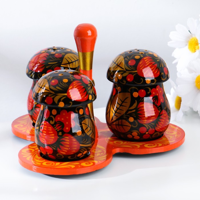 Набор для специй, хохлома
Набор для специй, хохлома