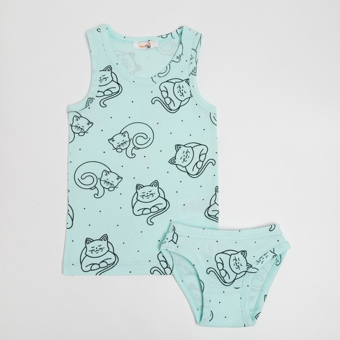 Комплект (майка, трусы) для девочки, цвет мятный, рост 104 см
Комплект (майка, трусы) для девочки, цвет мятный, рост 104 см