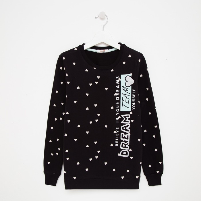 Свитшот для девочки, цвет чёрный, рост 152 см 
Свитшот для девочки, цвет чёрный, рост 152 см