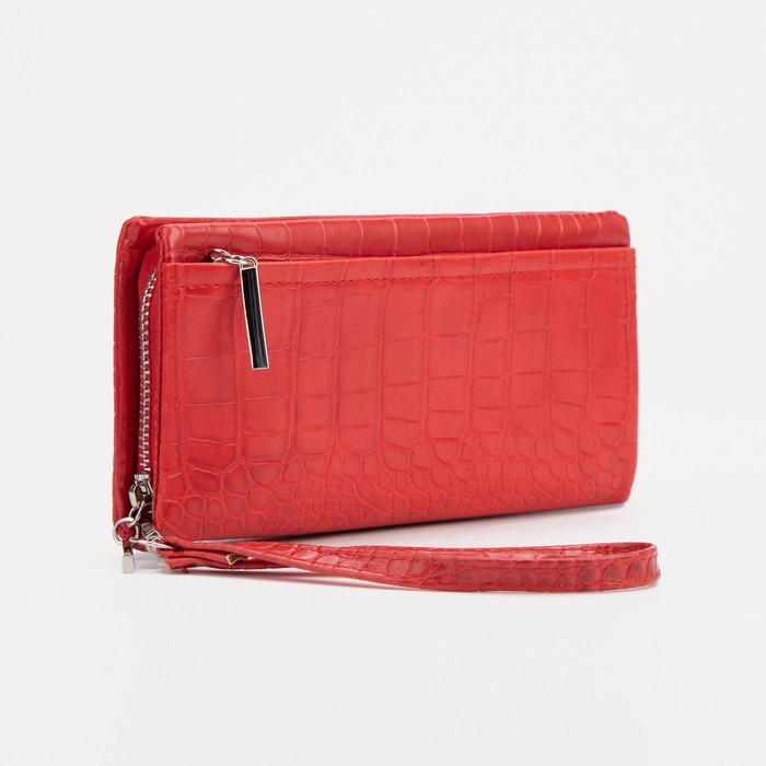 Кошелёк, 4 отдела на молнии, цвет красный
Кошелёк, 4 отдела на молнии, цвет красный