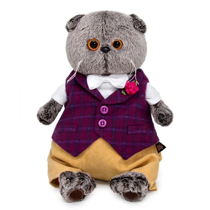 Мягкая игрушка «Басик в бордовом жилете с розочкой», 19 см
Мягкая игрушка «Басик в бордовом жилете с розочкой», 19 см