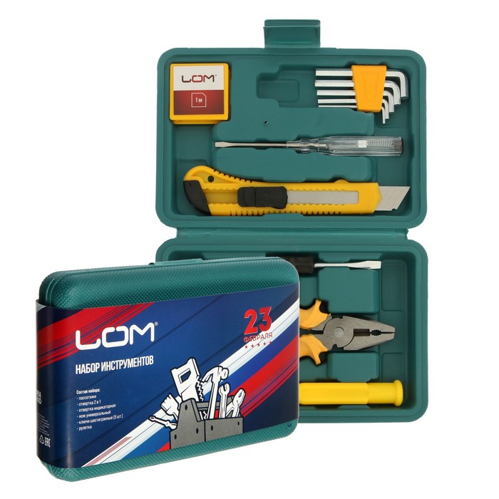 Набор инструментов в кейсе ЛОМ "23 Февраля", подарочная упаковка, 11 предметов
Набор инструментов в кейсе ЛОМ "23 Февраля", подарочная упаковка, 11 предметов