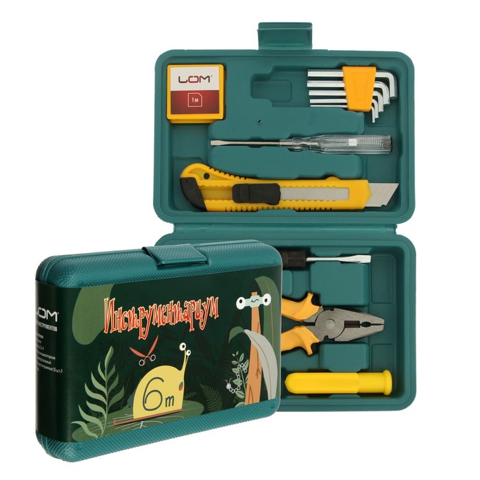 Набор инструментов в кейсе ЛОМ, универсальный, подарочная упаковка, 11 предметов
Набор инструментов в кейсе ЛОМ, универсальный, подарочная упаковка, 11 предметов