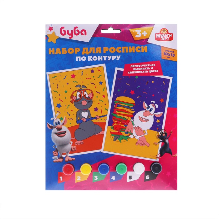 Холст для росписи по контуру «Буба», 2 шт., 10 × 15 см, с подставкой
Холст для росписи по контуру «Буба», 2 шт., 10 × 15 см, с подставкой