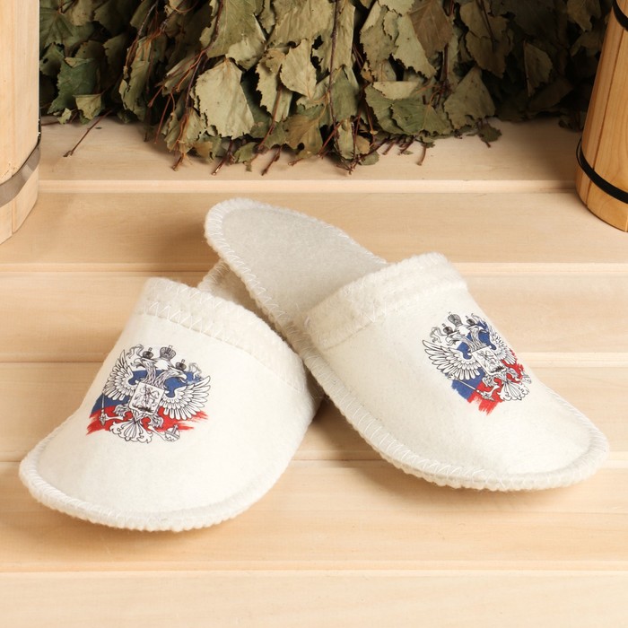 Тапочки для бани "Герб"
Тапочки для бани "Герб"