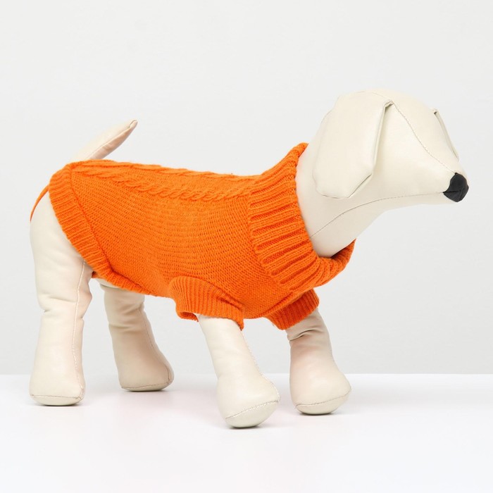 Свитер с ажурной вязкой, XS (ДС 17, ОШ 17, ОГ 23-27 см), оранжевый
Свитер с ажурной вязкой, XS (ДС 17, ОШ 17, ОГ 23-27 см), оранжевый