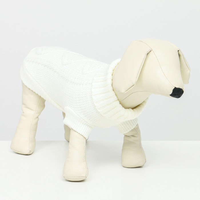 Свитер с ажурной вязкой, XS (ДС 15, ОШ 14, ОГ 22-27 см), белый
Свитер с ажурной вязкой, XS (ДС 15, ОШ 14, ОГ 22-27 см), белый