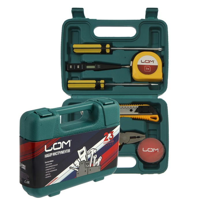 Набор инструментов в кейсе ЛОМ "23 Февраля", подарочная упаковка, 7 предметов
Набор инструментов в кейсе ЛОМ "23 Февраля", подарочная упаковка, 7 предметов