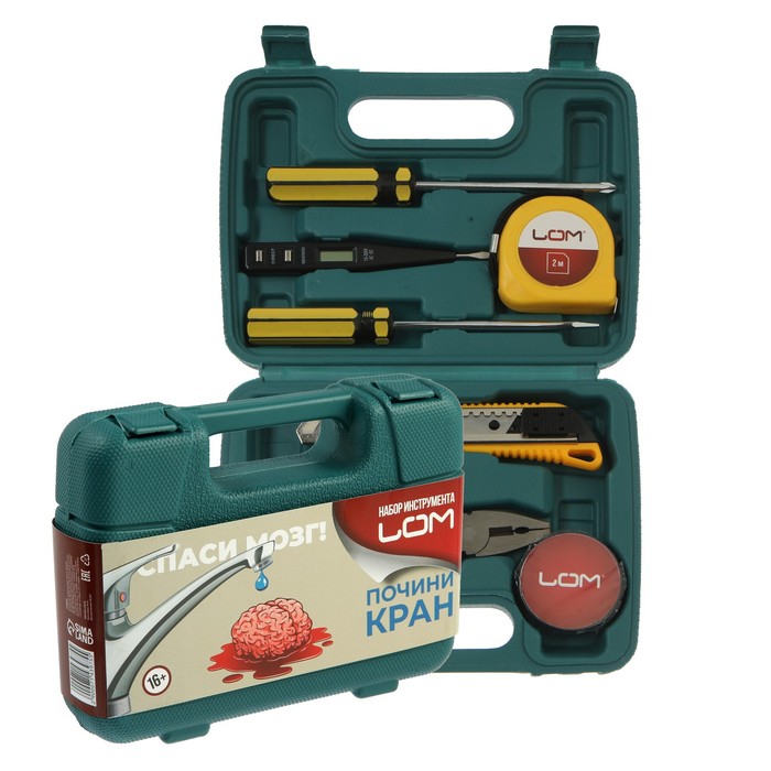 Набор инструментов в кейсе ЛОМ, универсальный, подарочная упаковка, 7 предметов
Набор инструментов в кейсе ЛОМ, универсальный, подарочная упаковка, 7 предметов
