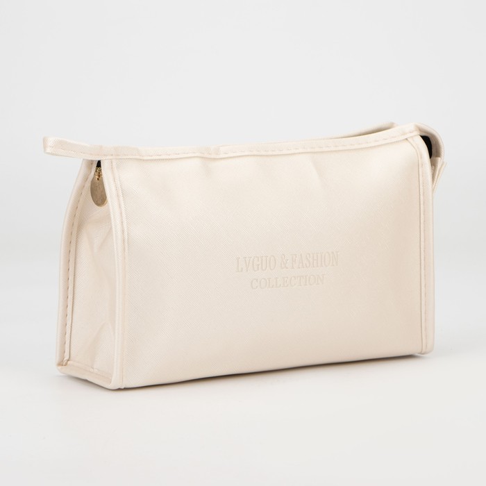 Косметичка на молнии, цвет молочный
Косметичка на молнии, цвет молочный