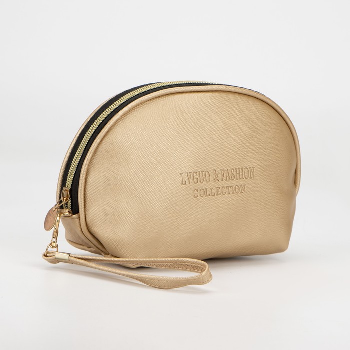 Косметичка на молнии, с ручкой, цвет золотистый
Косметичка на молнии, с ручкой, цвет золотистый