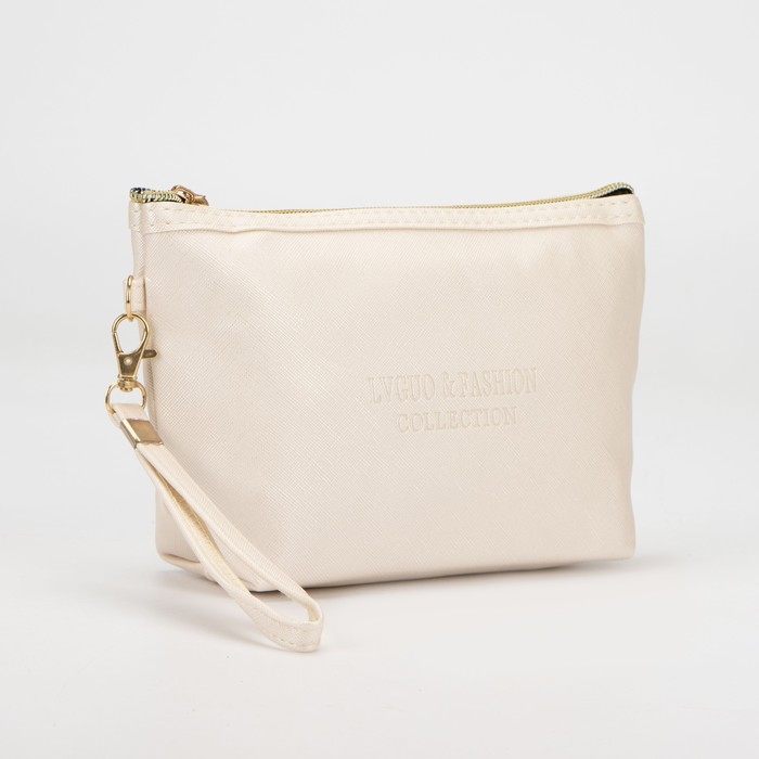 Косметичка на молнии, с ручкой, цвет молочный
Косметичка на молнии, с ручкой, цвет молочный