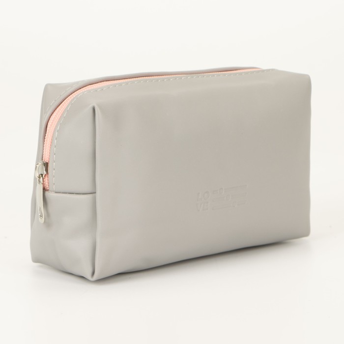 Косметичка на молнии, цвет серый 
Косметичка на молнии, цвет серый