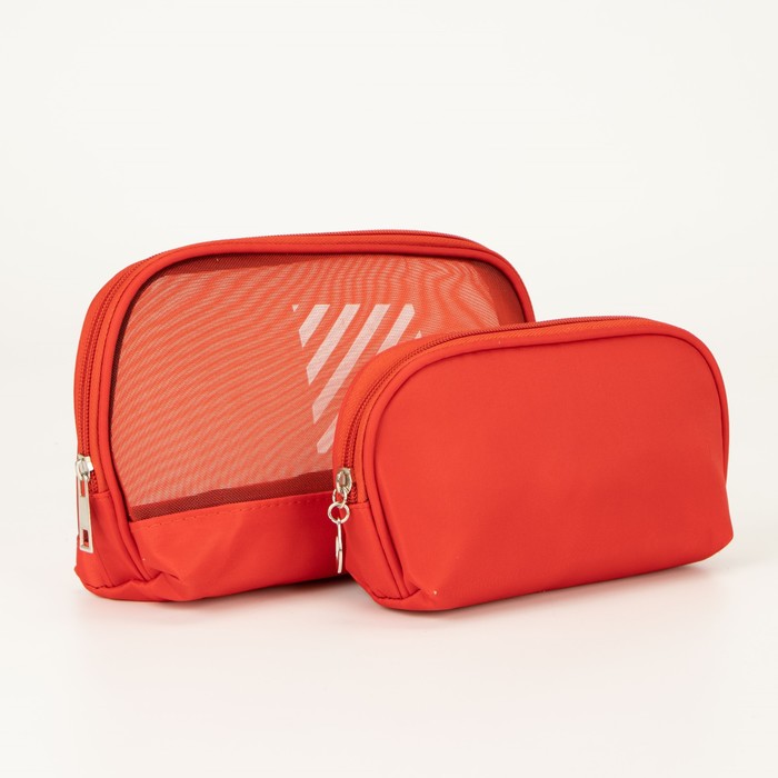 фото Набор косметичек 2/1 l-11900-1, 24*8*13, отд на молнии, красный