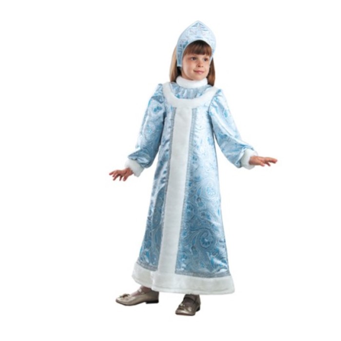 фото Карнавальный костюм «снегурочка шёлк», рост 140 батик