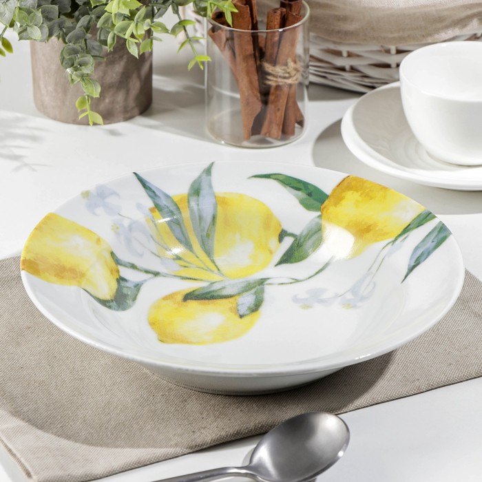 Тарелка 24 см глубокая 500 мл ф.653 "Лимоны" ф. Идиллия
Тарелка 24 см глубокая 500 мл ф.653 "Лимоны" ф. Идиллия