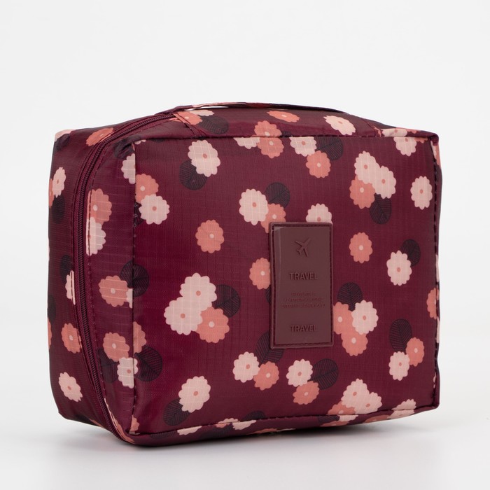 фото Косметичка на молнии, цвет бордовый