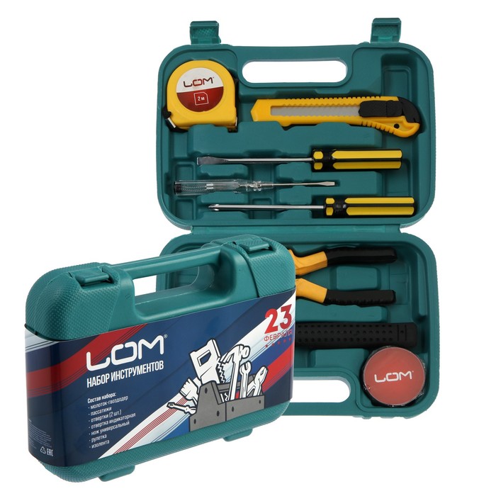 Набор инструментов в кейсе ЛОМ "23 Февраля", подарочная упаковка, 8 предметов
Набор инструментов в кейсе ЛОМ "23 Февраля", подарочная упаковка, 8 предметов