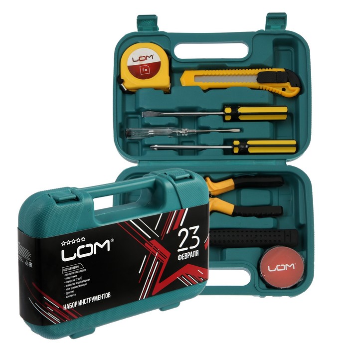 Набор инструментов в кейсе LOM "23 Февраля", подарочная упаковка, 8 предметов
Набор инструментов в кейсе LOM "23 Февраля", подарочная упаковка, 8 предметов