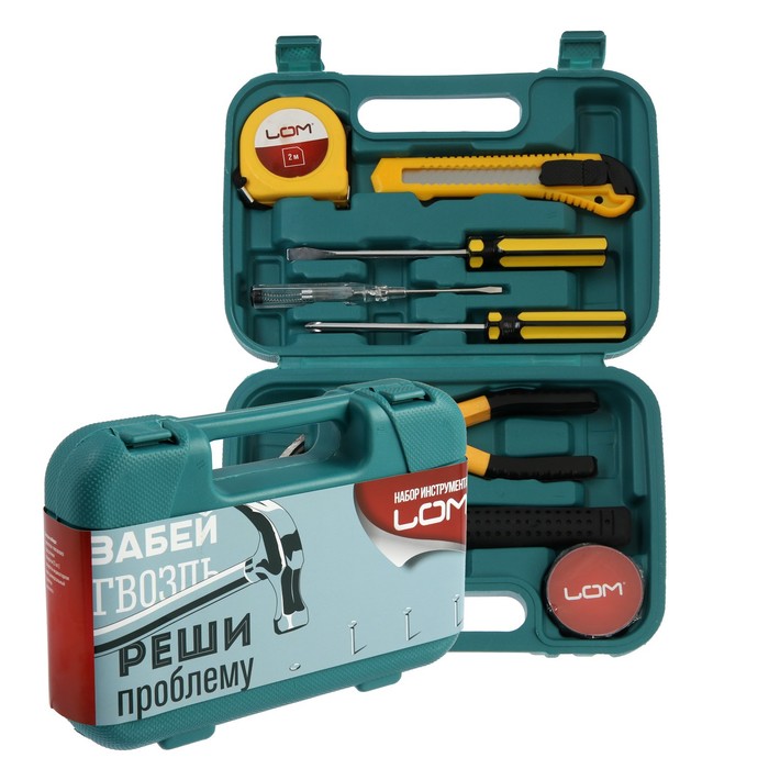 Набор инструментов в кейсе ЛОМ, универсальный, подарочная упаковка, 8 предметов
Набор инструментов в кейсе ЛОМ, универсальный, подарочная упаковка, 8 предметов
