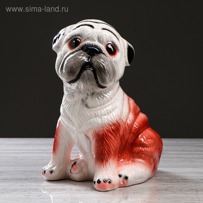 Копилка "Сидящий мопс" глянец, бело-рыжая, 29 см
Копилка "Сидящий мопс" глянец, бело-рыжая, 29 см