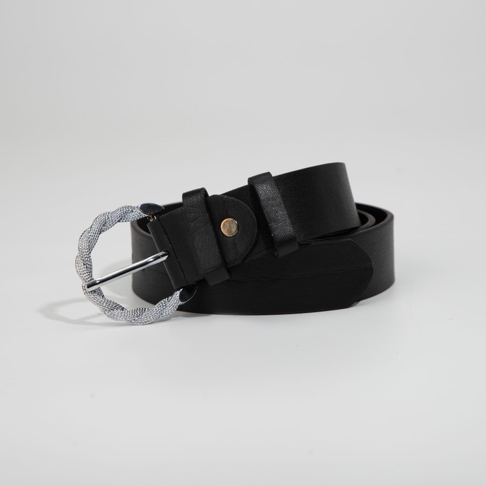 Ремень женский, ширина 3,5 см, винт, пряжка металл, цвет чёрный
Ремень женский, ширина 3,5 см, винт, пряжка металл, цвет чёрный