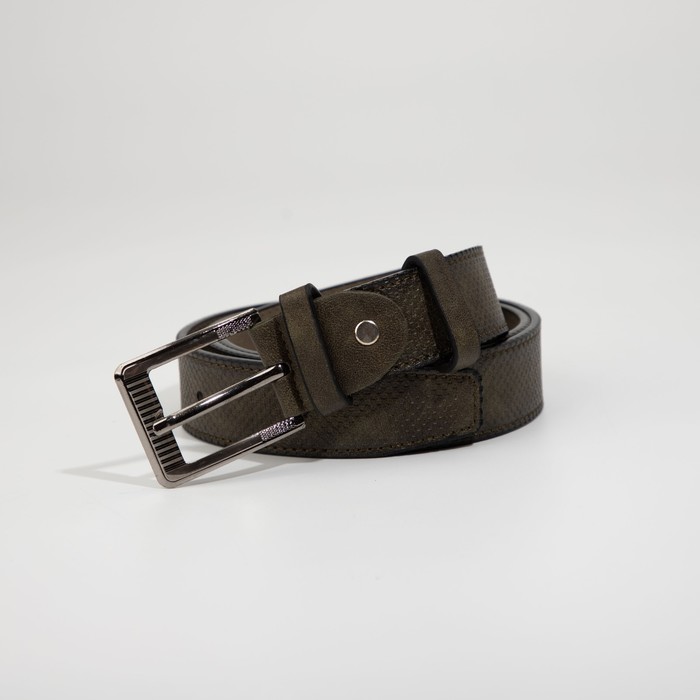 Ремень мужской, ширина 3,5 см, винт, пряжка металл, цвет хаки 
Ремень мужской, ширина 3,5 см, винт, пряжка металл, цвет хаки