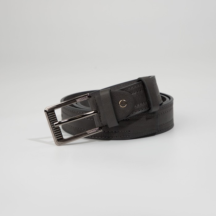 Ремень мужской, ширина 3,5 см, винт, пряжка металл, цвет серый 
Ремень мужской, ширина 3,5 см, винт, пряжка металл, цвет серый